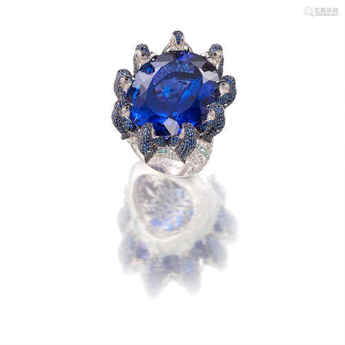 A Fine Tanzanite, Sapphire, Tourmaline and Diamond Dress Ring, by Chopard