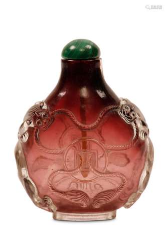 A CHINESE GLASS SNUFF BOTTLE. Qing Dynasty. Of com