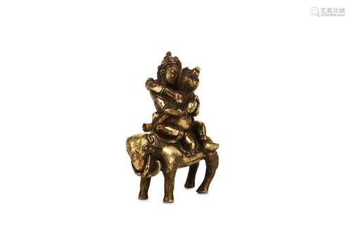 A GILT BRONZE GAO FIGURE. 19th Century. 6.5cm H. 十