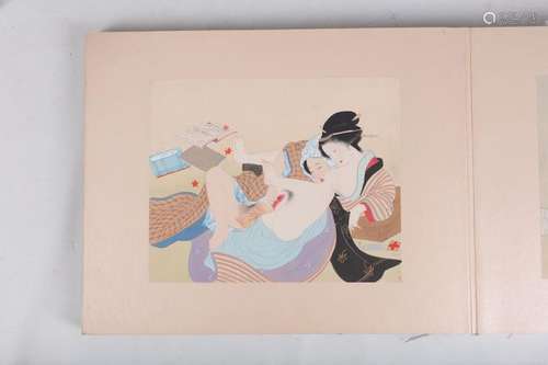 AN ALBUM OF SHUNGA PAINTINGS. 19th/20th Century. M