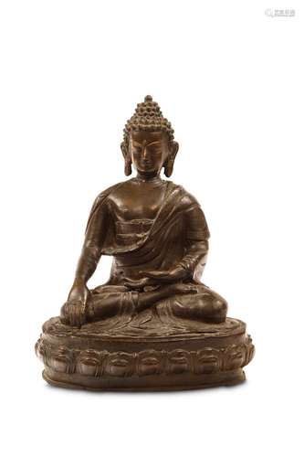 A BRONZE MODEL OF BUDDHA. 29cm H, 3.3kg. 銅釋迦牟尼像