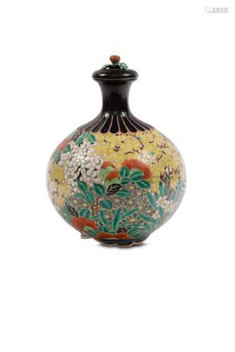 AN EARTHENWARE BOTTLE VASE. 19th/20th Century. Of