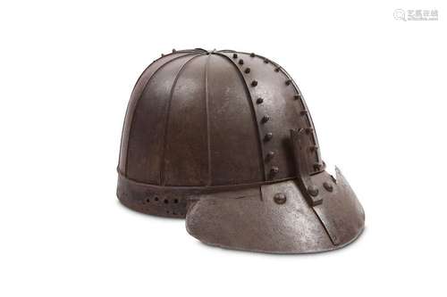 A RUSSET IRON HELMET BOWL. 19th Century. Twelve pl