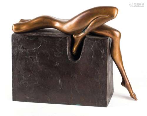 Bruno Bruni, born 1935 Gradara, La Straiata, bronze