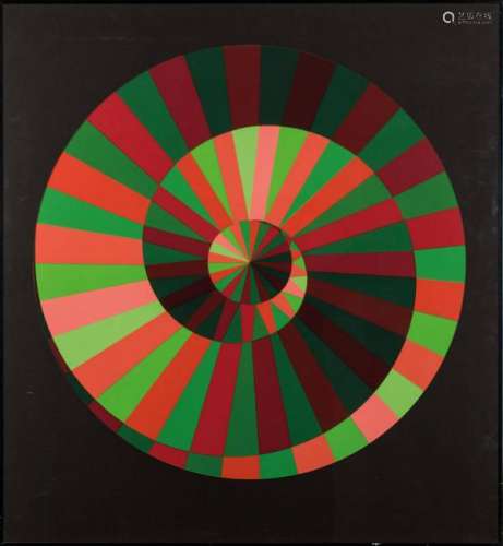 Viktor Vasarely, 1906-1997, Olympia spiral, color