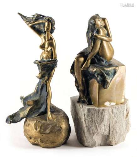 Moraes, contemporary Brazilian artist, 2 bronze