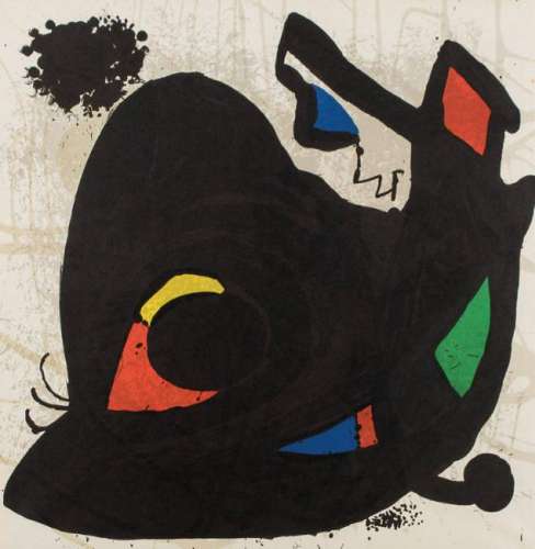 Joan Miro, 1893-1983, color lithograph