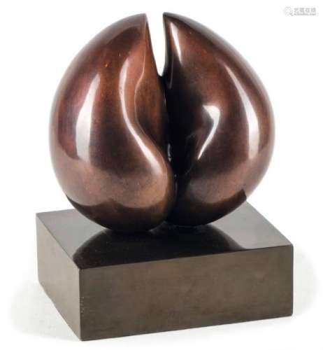 Manuel Bouzo, born 1946, metal sculpture on base