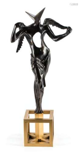Salvador Dali, 1904-1989, surrealistic angel, bronze