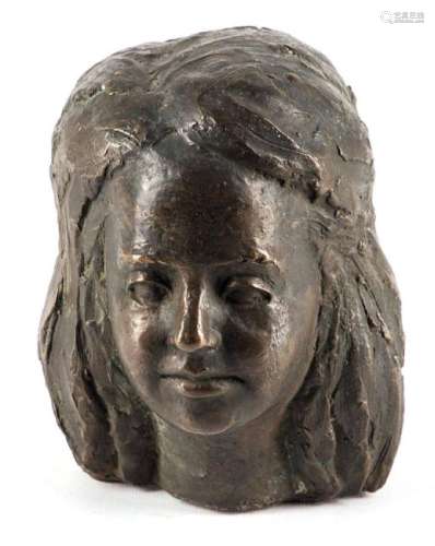 Konrad Kurtz, born 1934 Passau, head of a girl, bronze