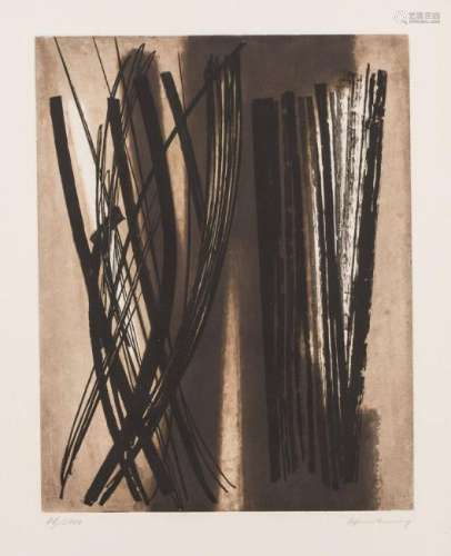 Hans Hartung, 1904-1989, '6', 1953, etching onArches