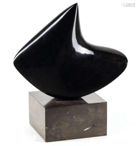 Manuel Bouzo, born 1946, stone sculpture on base
