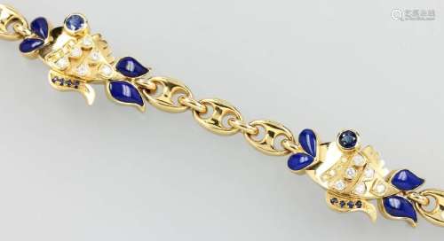 18 kt gold bracelet 'fishes' with brilliants and
