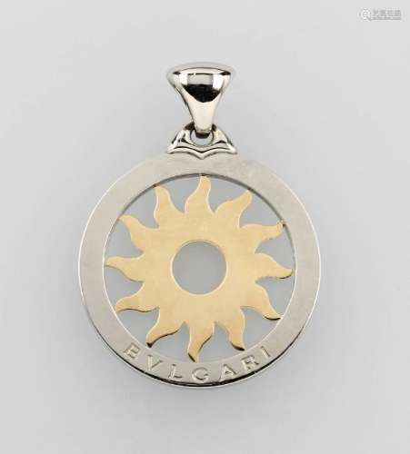 BULGARI pendant 'sun', stainless steel and YG 750/000