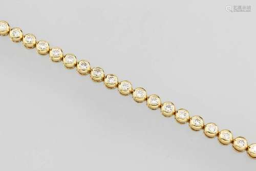 18 kt gold rivierebracelet with brilliants