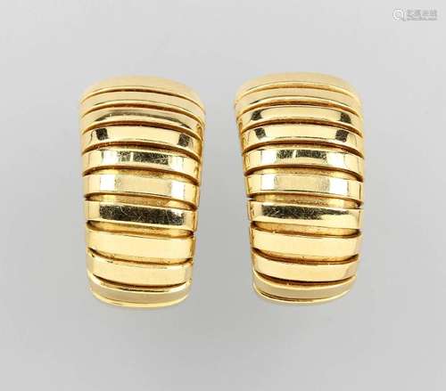 Pair of 18 kt gold BULGARI hoop earrings