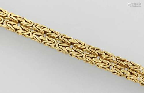 2-row 18 kt gold royal chain bracelet