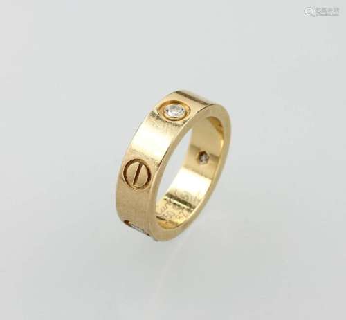 18 kt gold CARTIER ring LOVE with diamonds
