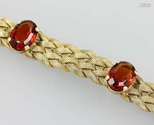 14 kt gold LOTOS bracelet with citrines