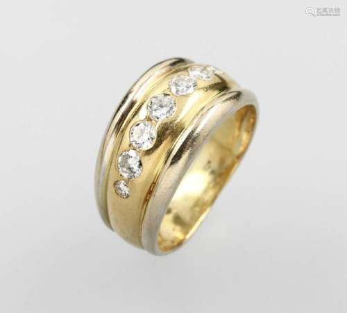 18 kt gold ring with brilliants