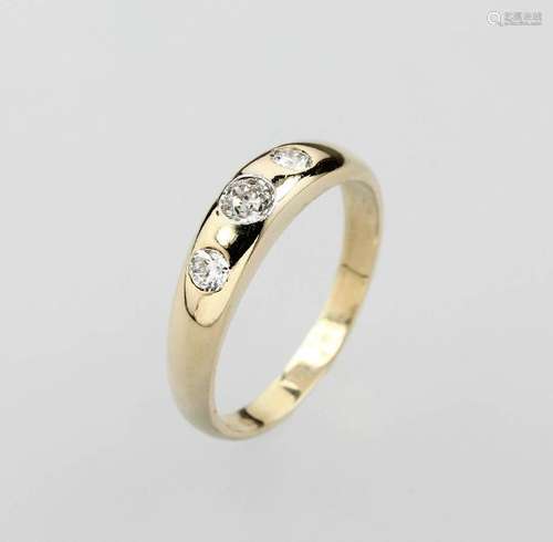 14 kt gold bandring with brilliants