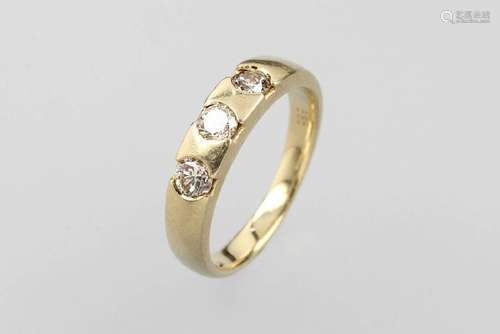 14 kt gold ring with brilliants