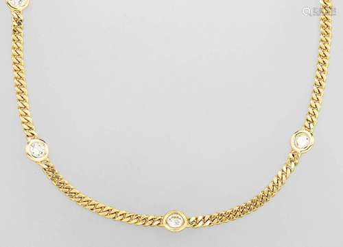 14 kt gold necklace with diamonds