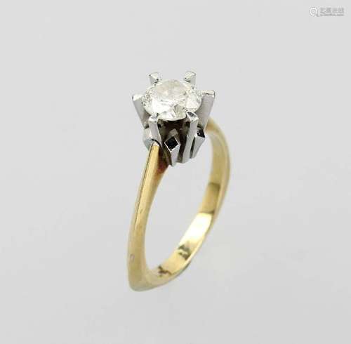 14 kt gold ring with brilliant