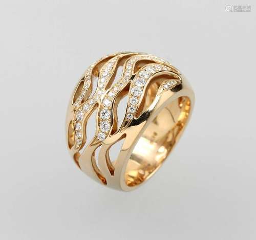 18 kt gold ring with brilliants