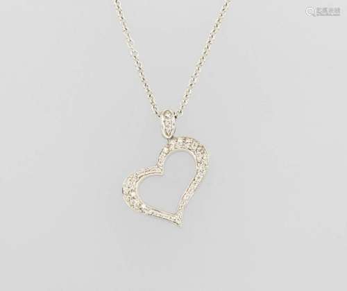 18 kt gold PIAGET heartpendant with brilliants