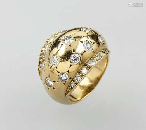 18 kt gold ring with brilliants