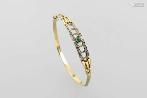 18 kt gold bangle with emerald