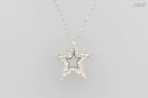 18 kt gold pendant 'star' with diamonds