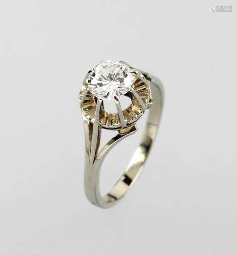 18 kt gold ring with brilliant-solitaire