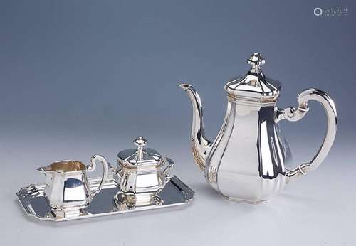 4-piece coffee set, Grimminger, Pforzheim, silver 925