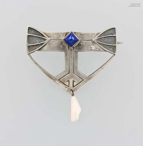 Brooch with lapis lazuli and pearl