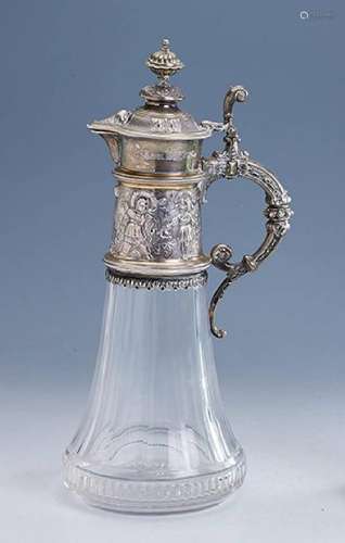 Glass carafe, german 1887, dat., Gebr. Somme