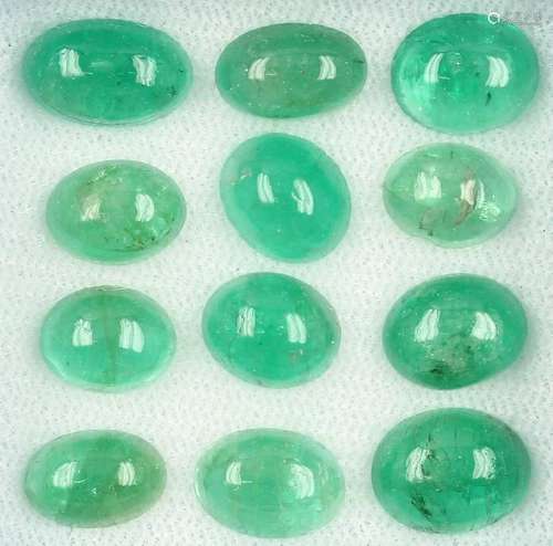 Lot 12 loose emeralds