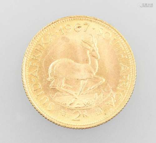 Gold coin, 2 Rand, South Africa, 1967