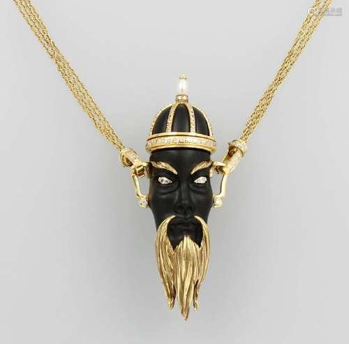 18 kt gold pendant 'Blackamour' with brilliants