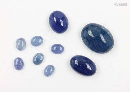 Loose 9 oval tanzanite cabochons