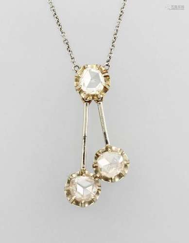 18 kt gold Art Nouveau necklace with diamonds