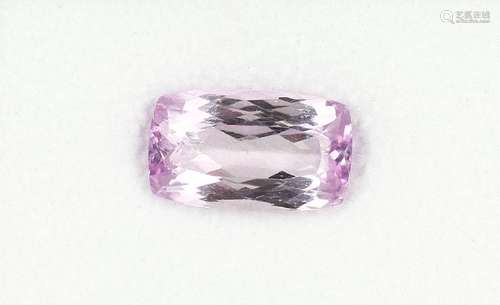 Loose kunzite, 10.52 ct, Pink (treated), cushion-cut