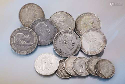 Lot 13 silver coins, German Reich