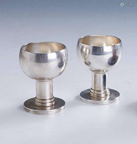 Pair of schnapps beaker, 1950s, silver 925