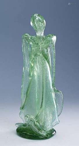 Glassfigure, signed w. Freund (?) 79, so- called