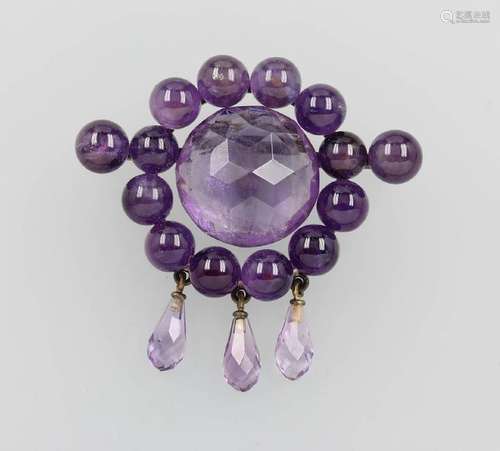 Brooch with amethysts, Idar Oberstein approx. 1880s