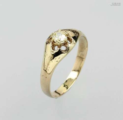 14 kt gold ring with diamond