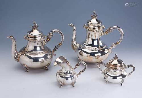 4-piece coffee- and teaset, german, approx. 1910