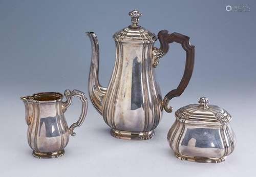 3-part coffee set, german approx. 1920